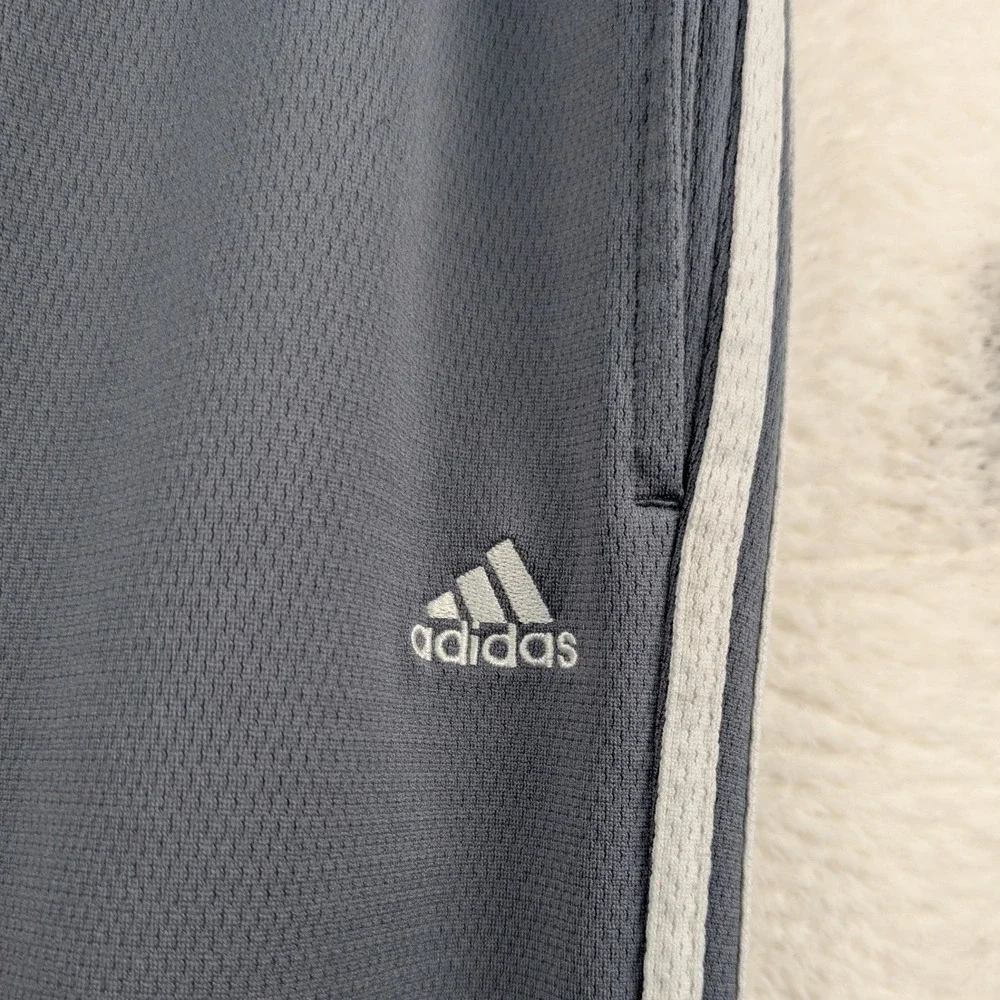 VTG Adidas Track Pants Men's 2XL Gray 3-Stripe Relaxed Athletic Streetwear Y2K